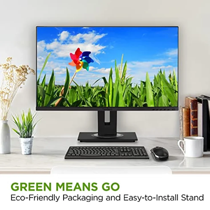 ViewSonic VG2756-4K 68,6 cm (27 Zoll) Büro Monitor (4K UHD, IPS-Panel, HDMI, DP, RJ45 Ethernet, USB C, Höhenverstellbar, Lautsprecher, Eye-Care, 4 Jahre Austauschservice) Schwarz – Bild 4
