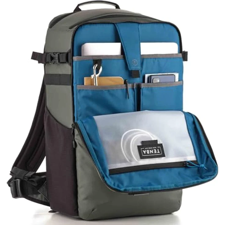 Tenba Solstice V2 24L Fotorucksack, Kameratasche für 1-2 Kameras und 7-9 Objektive, grau mit Laptopfach und Wetterhaube – Bild 8