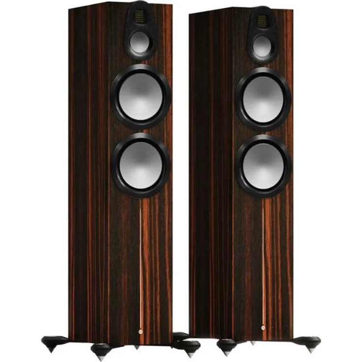 Monitor Audio Gold 500 6G, Standlautsprecher mit 3-Wege-System, 44Hz - 60kHz Frequenzgang, 130 - 600 W Verstärkerleistung, Schwarz