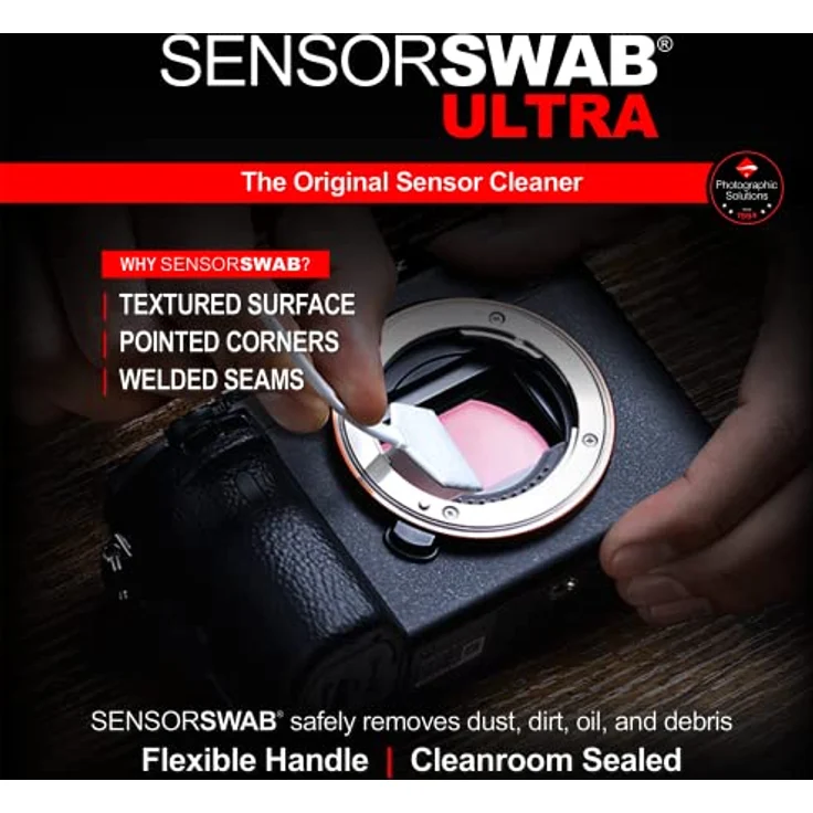 Photographic Solutions Sensor Swab Ultra 24mm, Hochwertige Kamera-Sensor-Reinigungssticks für Full Frame SLR & DSLR Kameras, 12er Pack – Bild 2