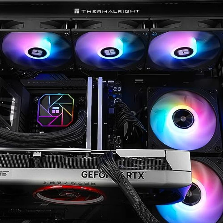 Thermalright WAK Aqua Elite 3, CPU Wasserkühler mit mehrfarbiger LED-Beleuchtung, 120 mm Lüfter und maximaler Drehzahl von 3300 U/min, Schwarz – Bild 5