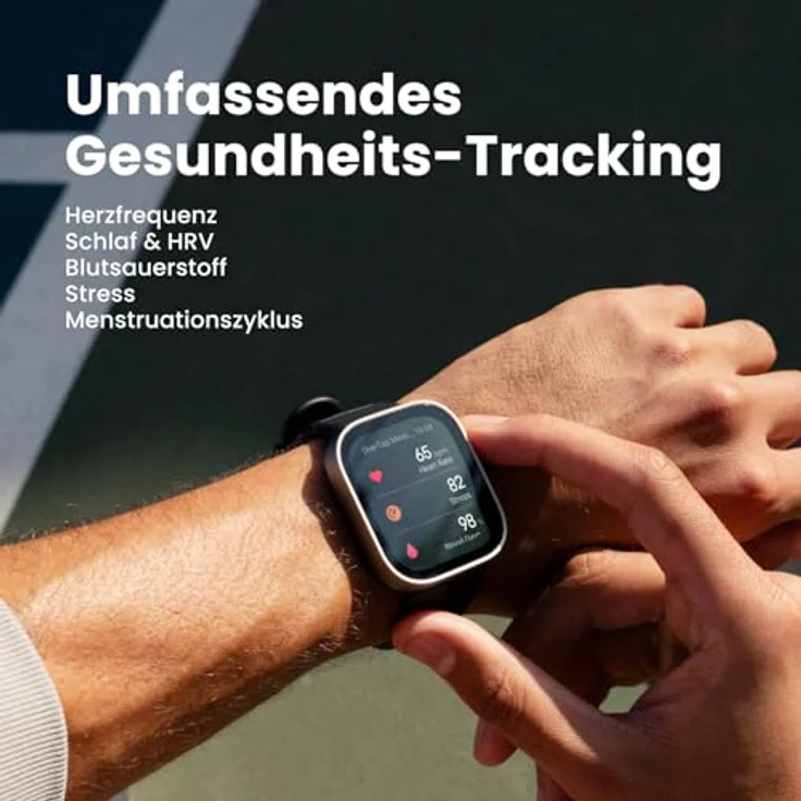 Amazfit Bip Max, Smartwatch mit 2,07" AMOLED Display, GPS, Bluetooth und 20 Tagen Akkulaufzeit, schwarz – Bild 9