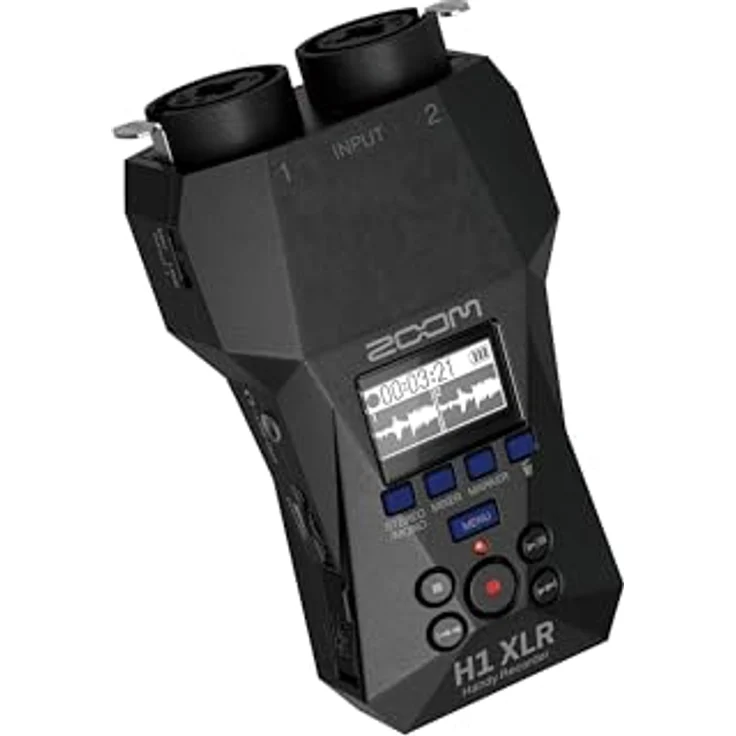 Zoom Audio H1 XLR Handy Recorder, 32-Bit 2-Kanal Digitales Aufnahmegerät mit XLR/TRS Kombi-Eingängen und 96 kHz Abtastrate – Bild 3