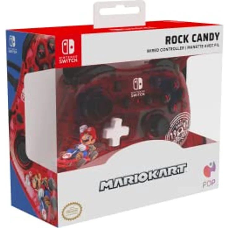 PDP Rock Candy verkabelt Gaming Switch Pro Controller - Official License Nintendo - OLED / Lite Compatible - Compact, Durable Travel Controller - Mario Kart – Bild 5