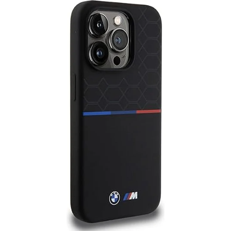 BMW M Silicone Pattern MagSafe Hülle für iPhone 15 Pro - schwarz, hochwertiger Schutz mit einzigartigem Design – Bild 4