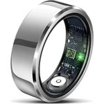 Beafon Smart Ring SR6, Fitnesstracker mit Bluetooth 5.1, Edelstahl, Größe 11, Silber