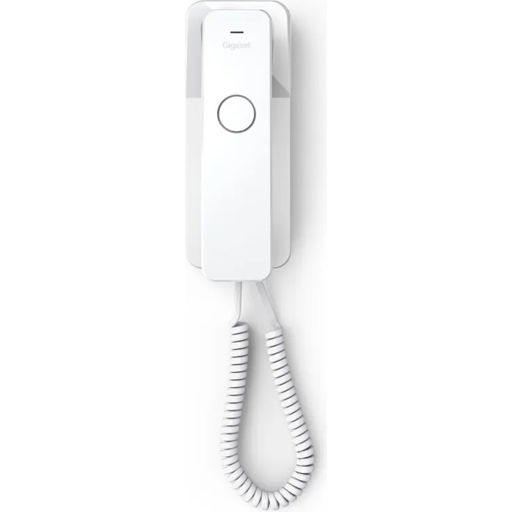 Gigaset Desk 200 ws, Schnurgebundenes Festnetztelefon in Weiß, platzsparend, 10 Kurzwahltasten, hörgerätekompatibel