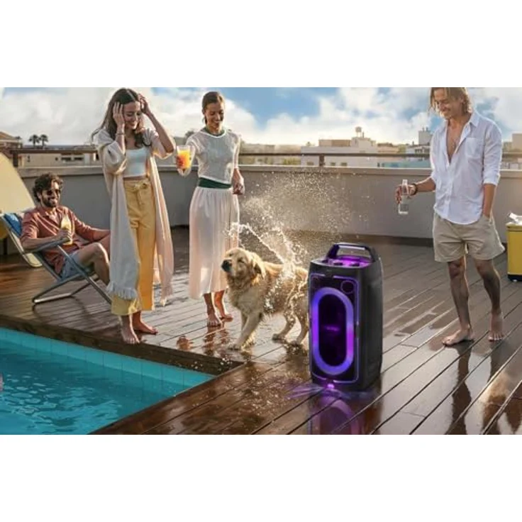 Samsung Sound Tower MX-ST40F (2025) Partylautsprecher mit 160 W, Dual-Subwoofern, spritzwassergeschützt (IPX4), Partybeleuchtung und 12 Stunden Akkulaufzeit – Bild 12