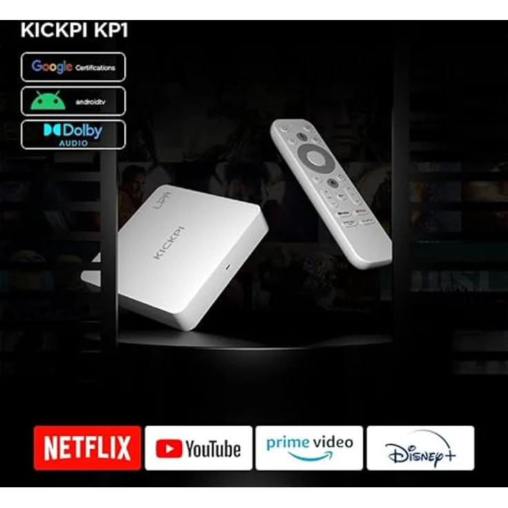 Lipa KP1 Android TV Box 2-32 GB - Mediaplayer für TV - 4K - Google Lizenz - Google Voice Assistant - Wifi und Ethernet – Bild 3