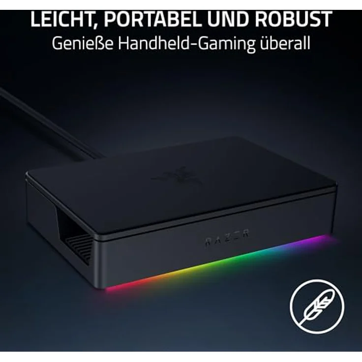 Razer Handheld Dock Chroma - 6-Port HDMI & USB Charging Hub für Mobile Gaming- oder Tablet-Geräte (Schwarz) - 100W Passthrough Charging, GbE, Aluminium-Gehäuse – Bild 4