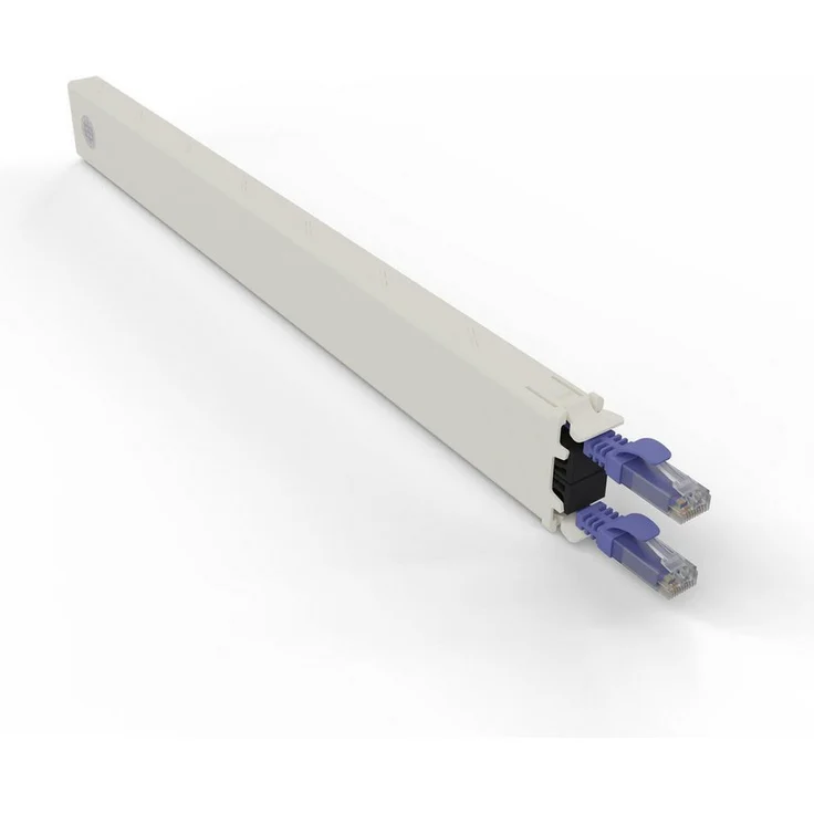 PATCHBOX Netzwerkschrank patchbox.one, Cassette 8RU UTP, violett, flexibles Kabelmanagement, werkzeugloser Austausch, 10 Gbit/s Datenrate