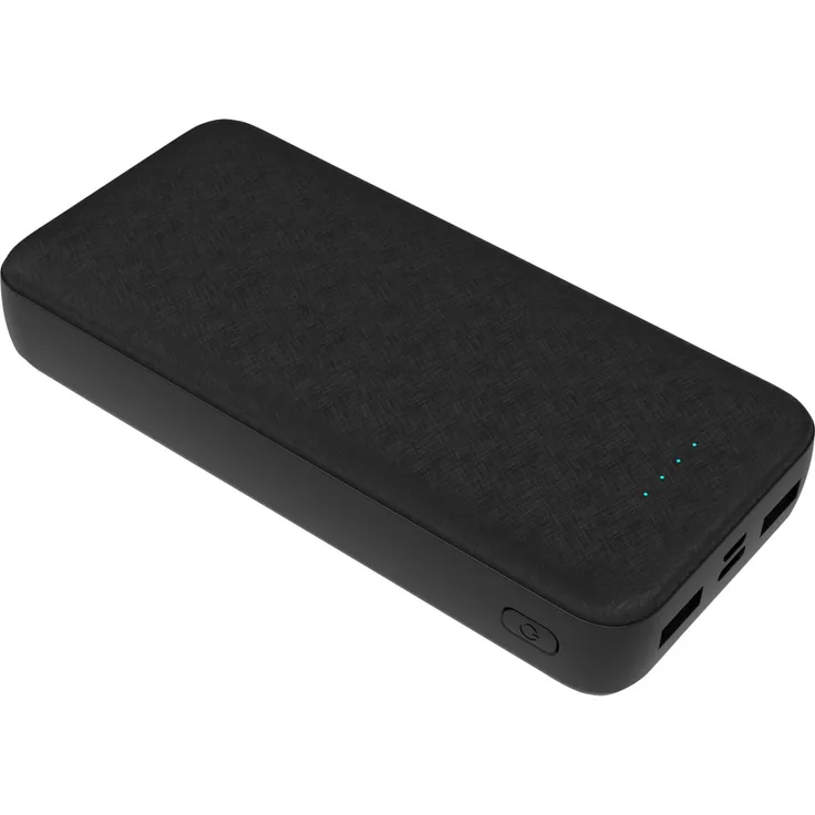 Platinet Powerbank 20000 mAh, PD Ladegerät 20W, Schwarz, für Smartphones und Tablets