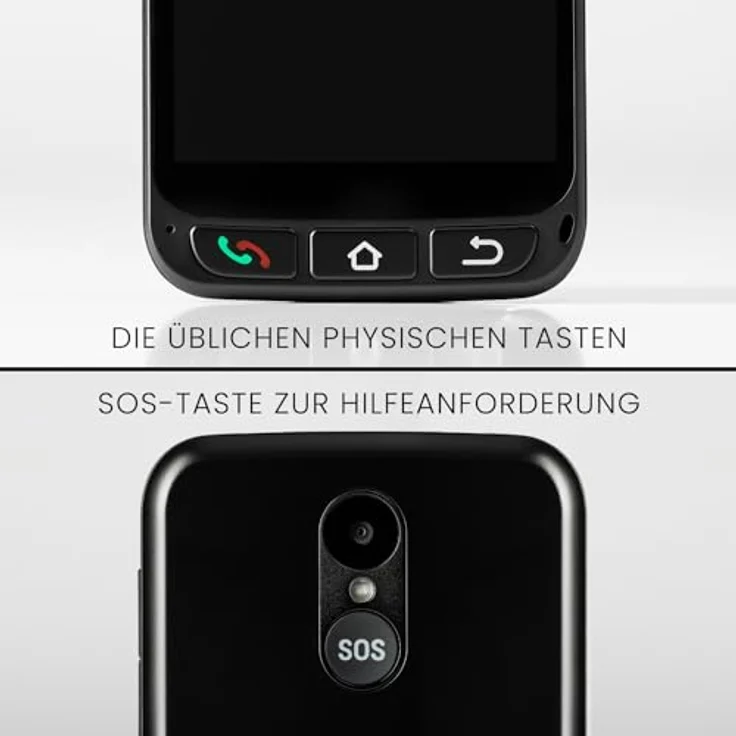 SPC Zeus 4G Pro + Gehäuse - Smartphone für Senioren | 4GB RAM, 64GB ROM, Android 11, 13MP Kamera, Ladestation, 5,5", Schwarz – Bild 3