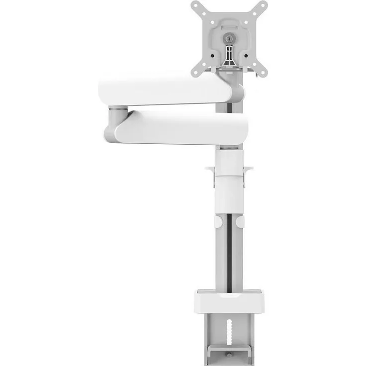 Vogels Pro Motion 2137, Ergonomische Monitorhalterung, höhenverstellbar für Monitore bis 43 Zoll, Weiß