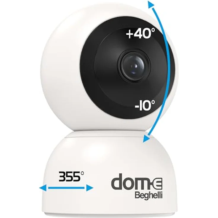 Beghelli 60028, IP-Sicherheitskamera für Innen, kabellos, 102° Blickwinkel, Weiß, kompatibel mit Amazon Alexa – Bild 2