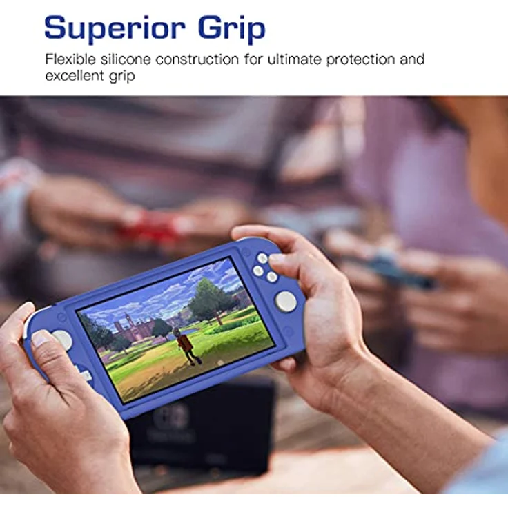 MoKo Hülle für Nintendo Switch Lite, Silikon Schützhülle rutschfest und stoßfest, ultradünnes Case in Blau – Bild 4