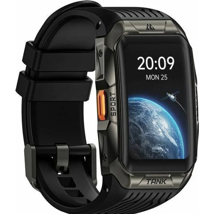 Kospet Smartwatch Tank X2 Ultra Schwarz, 5 ATM Wasserdicht, AMOLED Touchscreen, 170+ Sportmodi, IP69K zertifiziert