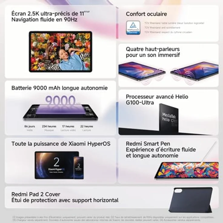 Xiaomi Redmi Pad 2, Tablet mit 11" 2560x1600 Display, 128GB Speicher, MediaTek-Prozessor, Wi-Fi 5, grau – Bild 6