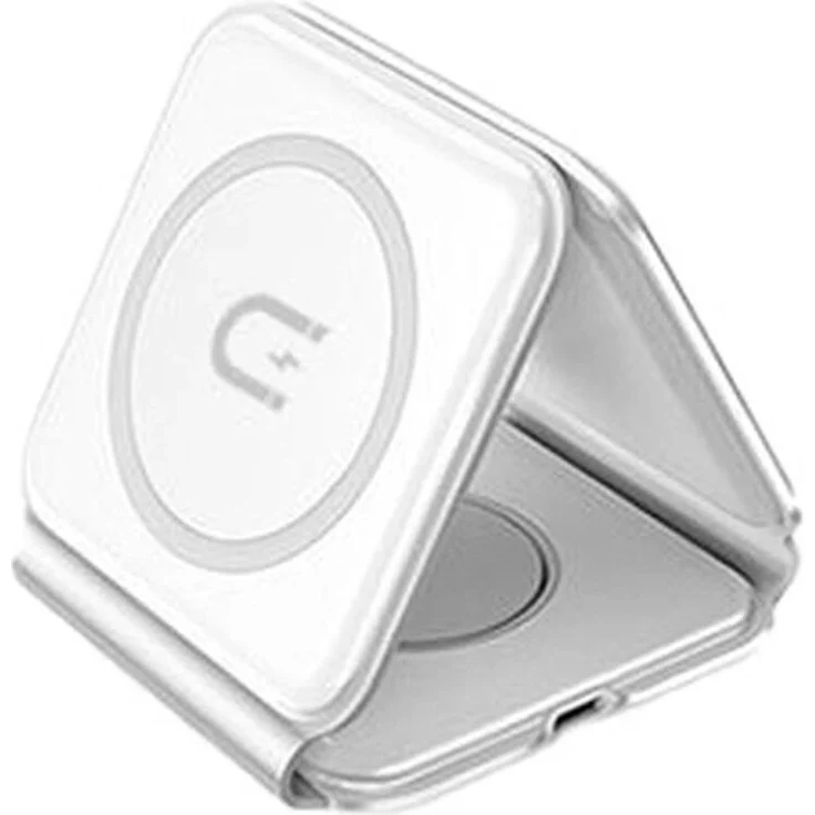 Dudao A11N 15W 3-in-1 Induktive Ladestation - Weiß + USB-C/USB-C Kabel