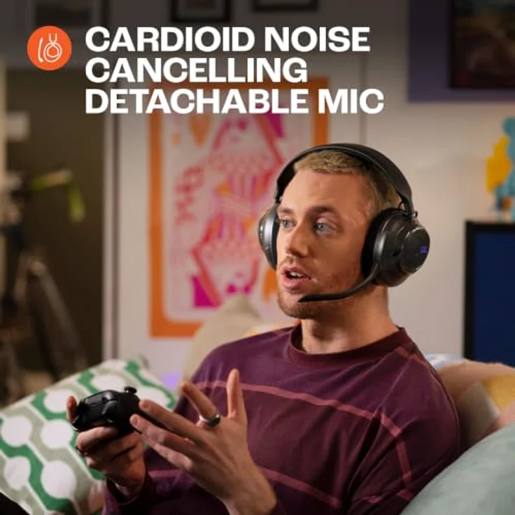 JBL QUANTUM 520, Over-ear Gaming-Headset mit Bluetooth, 50-mm-Treibern, abnehmbaren Kardioid-Mikrofon und bis zu 37 Stunden Akkulaufzeit, Coral – Bild 3