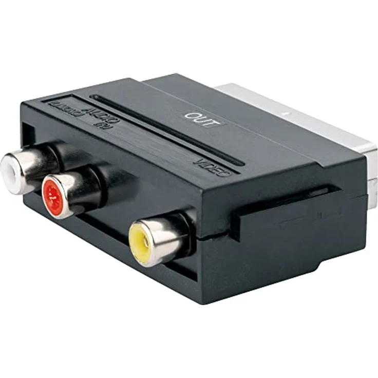 Schwaiger Video-AV-Adapter OUT, 1 x Scart-Stecker, 3 x Cinch-Kupplung für Audio-/Videoübertragung – Bild 5