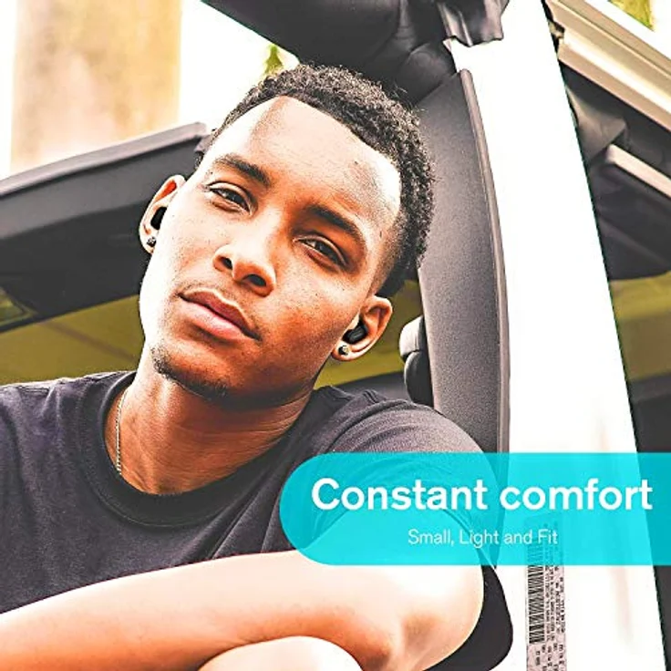 QCY-T1 TWS Bluetooth 5.0 Sport-Kopfhörer In-Ear, kabellos,Mehr als 20 Std. Batterielaufzeit mit Ladecase, IPX4 wasserfest und integriertes Duo HD Mikrofon, schwarz – Bild 10