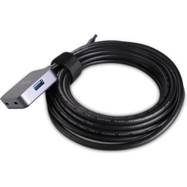 LINDY 43388 5 m 4 Port USB 3.0 Hub, Hochleistungs-Hub mit aktivem Kabel, 5 Gbit/s Geschwindigkeit, schwarz – Bild 5