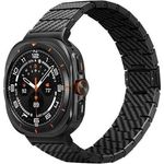 Pitaka Carbon Fiber Strap, Uhrenarmband für Galaxy Watch Ultra (22 mm), leicht und langlebig, Schwarz