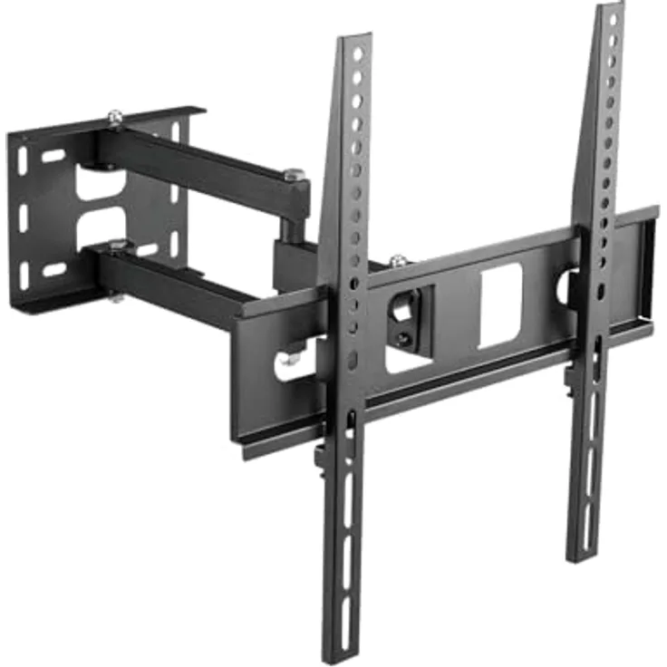 Cabletech UCH0197-1, Wandhalterung Universal für TV 32-55 Zoll, verstellbar im Hoch- und Querformat, VESA-kompatibel bis 400x400, max. Belastung 35 kg, Kabelmanagement