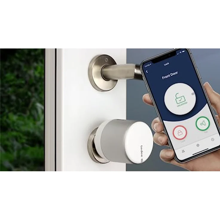 tedee Lock GO | smartes Türschloss | einfach nachrüstbar, ohne Zylindertausch | Steuerung via Bluetooth & aus der Ferne per App | iPhone & Android | Smart Home | silber – Bild 3