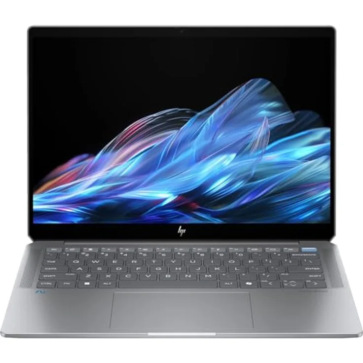 HP OmniBook Ultra Laptop 14-fd0190ng, 14 Zoll mit AMD Ryzen AI 9, 16 GB RAM, 512 GB SSD, 2.2K Display, Grau