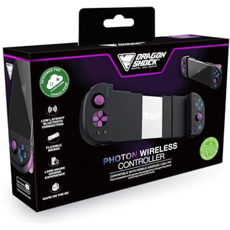 Nuance Dragon Photon Wireless Controller, Gaming Controller für Nintendo, Android, iOS, PC, Schwarz, mit 300 mAh Akku und 2 m USB-C Ladekabel – Bild 2