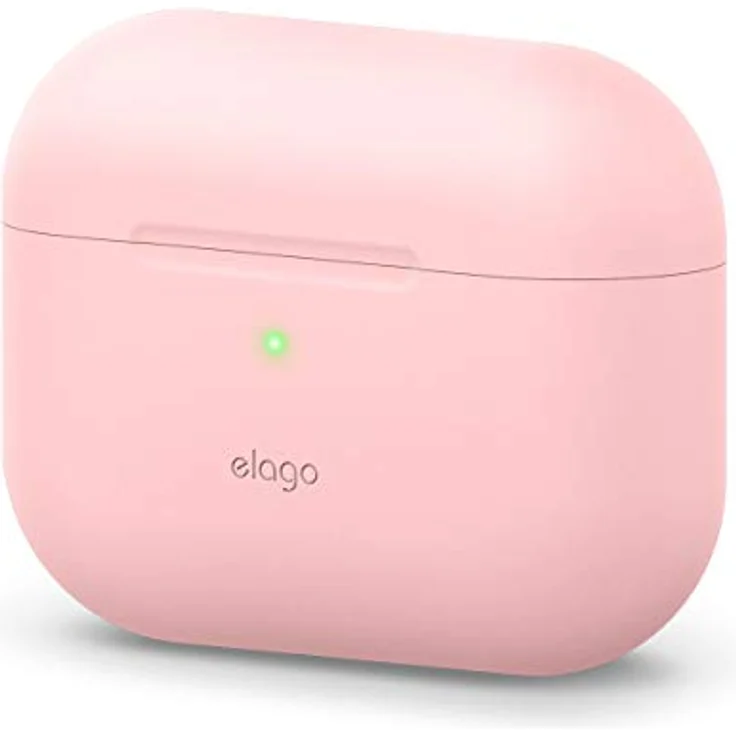 Elago Beskyttelsestaske til AirPods Pro, Schutzhülle aus Silikon in Rosa mit sicherem Sitz und einfachem Zugriff auf Ladeanschlüsse. – Bild 1