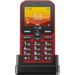 Doro Leva L10 Seniorenhandy, großes Display im Querformat – leistungsstarker Sound – Kamera – Assistenztaste mit GPS-Ortung – Basic-Telefon ohne Internet (rot)