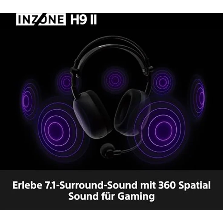 SONY INZONE H9 II, Over-ear Gaming-Headset mit Noise Cancelling, 360 Spatial Sound, 30 Stunden Akku, Bluetooth, Schwarz – Bild 6