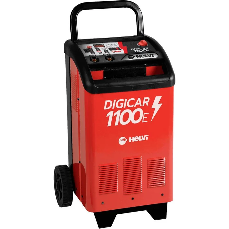 Helvi Digicar 1100 E 77231 Kfz-Ladegerät, 12 V / 24 V, 50A, professionelle automatische Lade- und Startfunktion, Mikroprozessor gesteuert