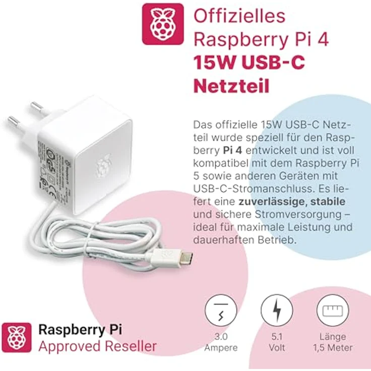 BerryBase Raspberry Pi 4 Starterkit, 64GB microSDHC mit Pi OS, Gehäuse, Netzteil und HDMI-Kabel - RAM: 8GB - Farbe: weiß – Bild 7