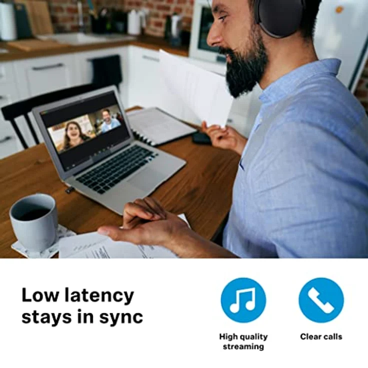 Sennheiser BTD 600, Bluetooth-Adapter zur Verbindung von Kopfhörern mit PC und Mac, Schwarz – Bild 4