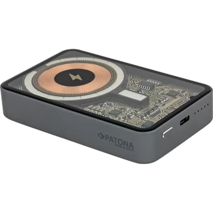 PATONA Premium Powerbank 10.000mAh - Schnellladen PD20W magnetische kabellose Schnelladung für Smartphones USB C Ein- und Ausgang – Bild 5