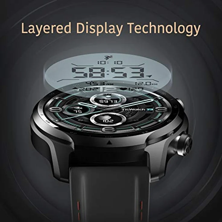 Ticwatch Pro 3 GPS-Smartwatch für Männer und Frauen, Wear OS von Google, Dual-Layer-Display 2.0, Lange Akkulaufzeit – Bild 2
