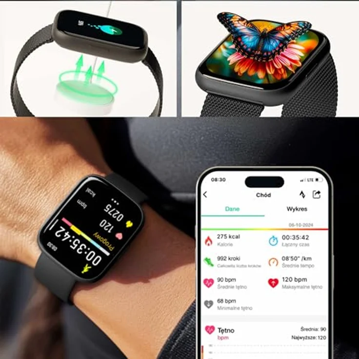 maxlife Forever Smartwatch SW-330 ForeVigo 4 schwarz, 1,95 Zoll AMOLED Bildschirm, bis zu 7 Tage Akkulaufzeit – Bild 3