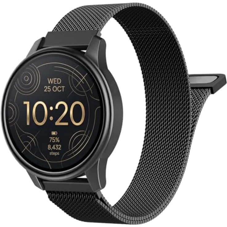 Astorgos 20mm Metall Armband, kompatibel mit Garmin vivoactive 6/5/3, atmungsaktives Mesh-Design, magnetisches Schnallendesign, wasserdicht – Bild 1