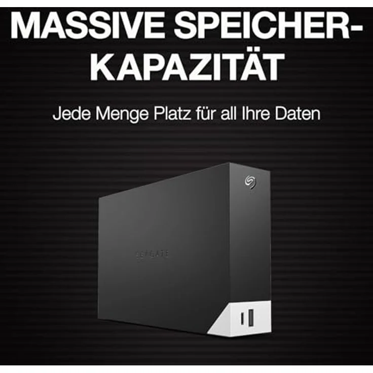 Seagate One Touch HUB 16TB Externe Festplatte, 2-Fach USB Hub, 3.5 Zoll, USB 3.0, Passwortschutz mit AES-256-Verschlüsselung, inkl. Data Rescue Service – Bild 3
