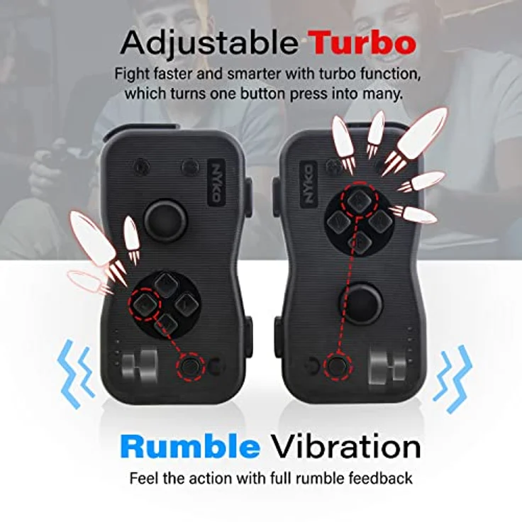 Nyko Dualies (Switch), Gaming Controller, Schwarz, mit präziser Bewegungssteuerung, Rumble-Feedback und programmierbarer Turbo-Taste – Bild 4