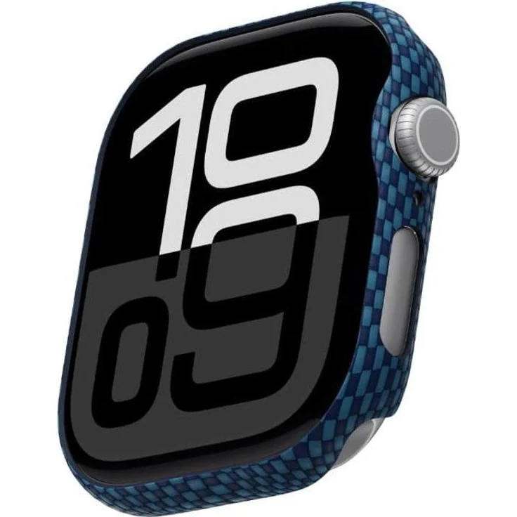 Pitaka AWB2406, Hülle für Apple Watch 10 (42 mm), blau, aus Aramidfaser, leicht und strapazierfähig