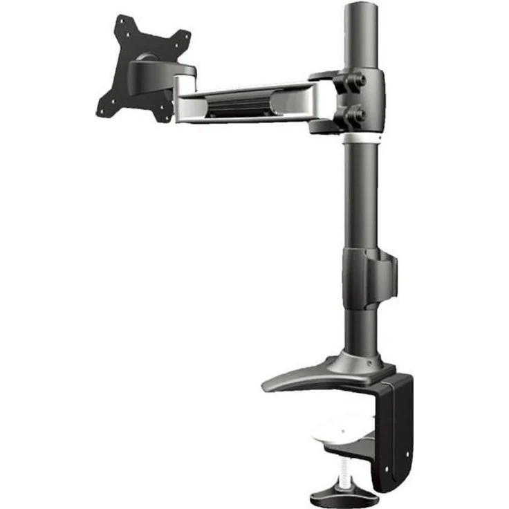 Aavara TC110, Tischhalter für Flachbildschirme 38-61 cm (15"-24"), einteiliger Monitorarm mit 180° Schwenkbarkeit, Schwarz