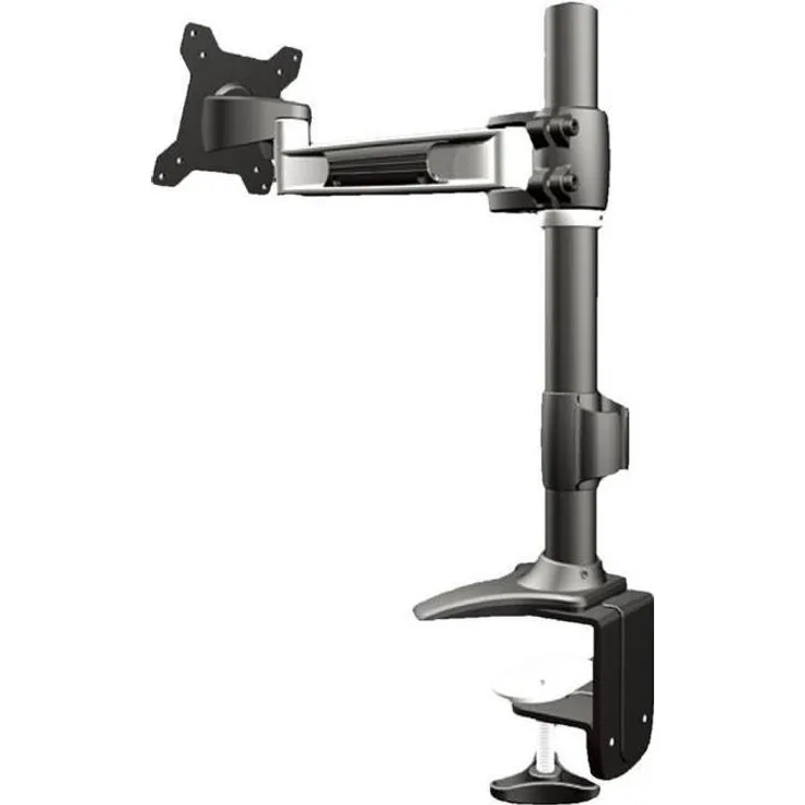 Aavara TC110, Tischhalter für Flachbildschirme 38-61 cm (15"-24"), einteiliger Monitorarm mit 180° Schwenkbarkeit, Schwarz
