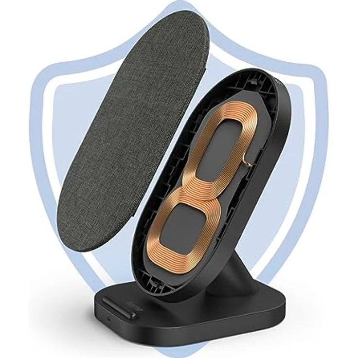 Hama Wireless Charger, induktive Ladestation, 10W (Qi Ladestation, Ladestation, Handy Ladestation, Schnellladegerät, Fast Charge, kabellos Laden, Induktions Ladegerät) schwarz – Bild 4