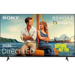 Sony K-55S3 BRAVIA 3 Google TV mit Triluminos Pro, Dolby Vision, X1-Prozessor, X-Balanced Speaker & Sprachsteuerung