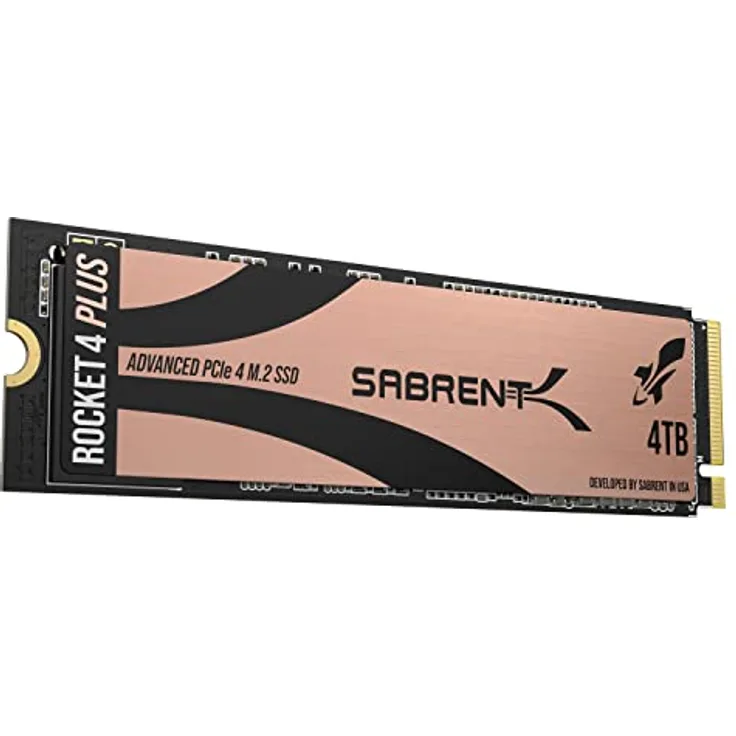 Sabrent M.2 NVMe SSD 4TB Gen 4, Internes Solid State 7100 MB/s Lesen, PCIe 4.0 intern Festplatte Für Gamer, kompatibel mit Playtation 5, PS5 Konsole, PCs, NUCs Laptops und desktops (SB-RKT4P-4TB)